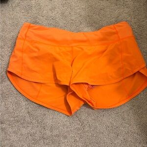 Women's Orange Athletic Shorts